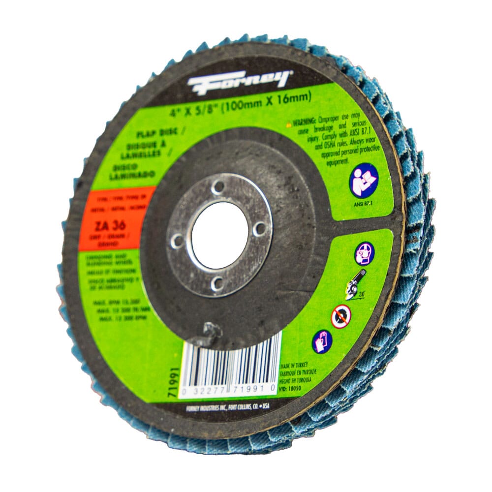 Flap Disc, Type 29, 4 in x 5/8 in, ZA36